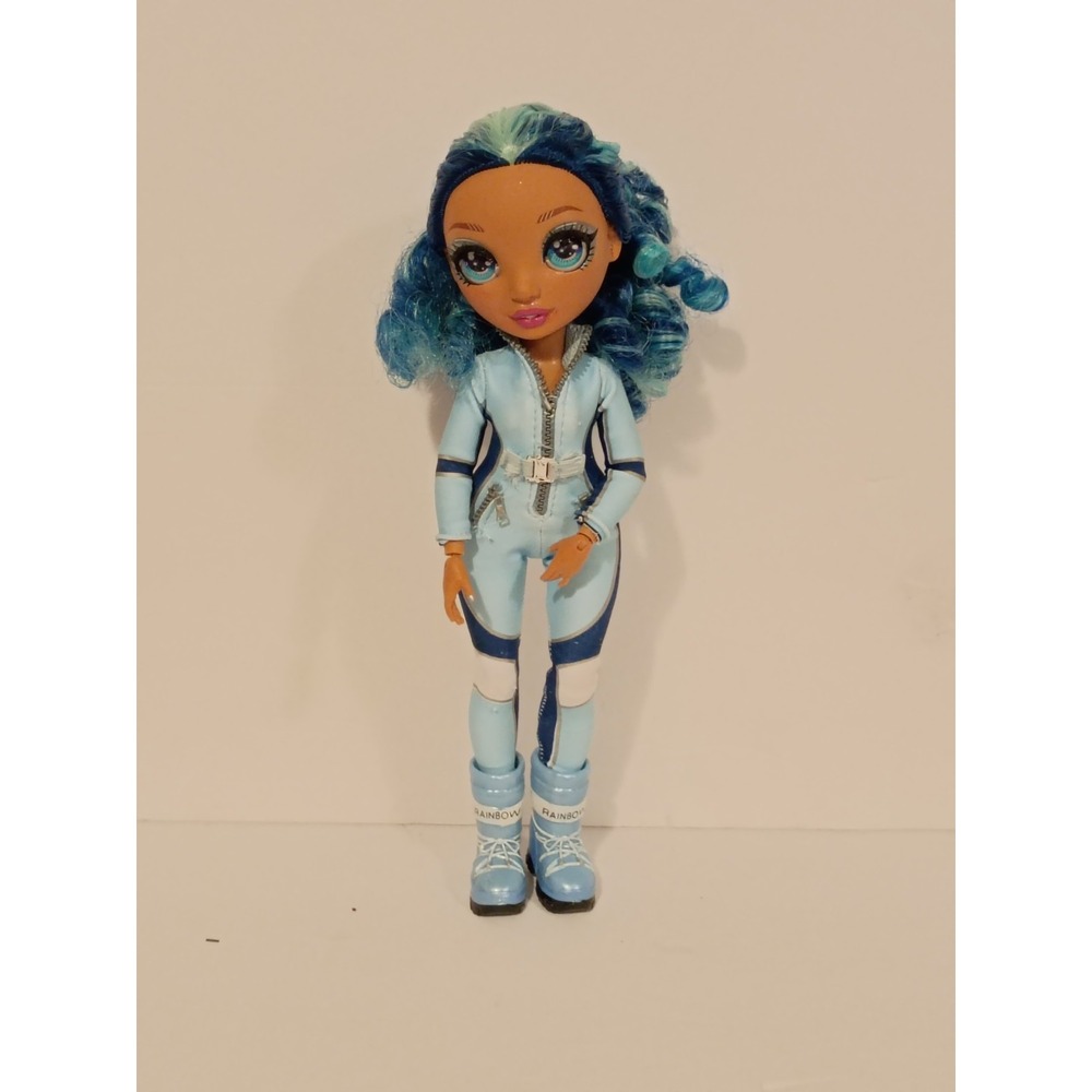 RAINBOW HIGH Doll Winter Break Skyler Bradshaw in Orig Blue Outfit CURLY Girl!